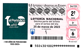 Lotería del sábado décimo